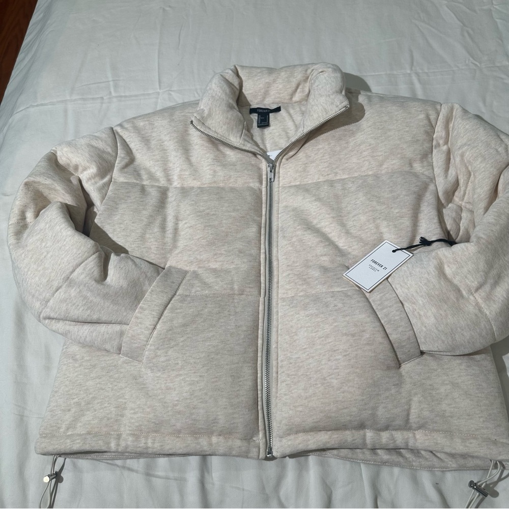 **New**Quilted French Terry Puffer sweater size s - Picture 8 of 16